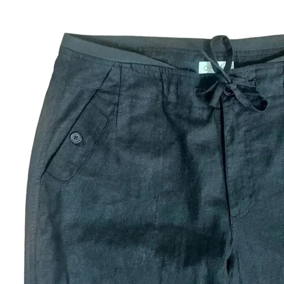 Orvis | Women's | Black | Drawstring | Linen blend | Pants | Size 14 | EUC - Picture 2 of 4